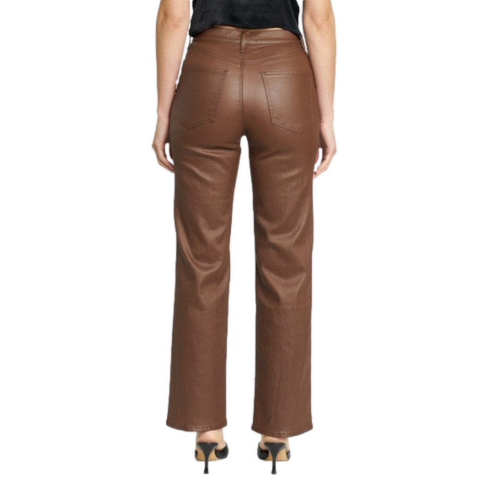 DAZE Sundaze coated jeans women’s size 31 high waisted, coated espresso NWT - Picture 7 of 16